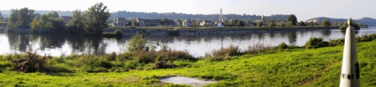 Panoramablik op Lanaye en Lixhe vanuit Eijsden.