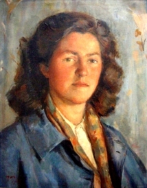 Jos Hagemeijer: zelfportret, 1942, olie op doek, 50x35 cm.