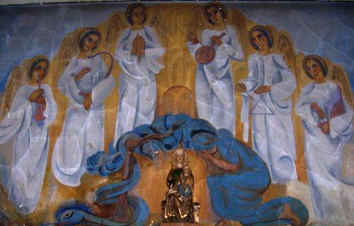 Detail van het Maria-altaar.